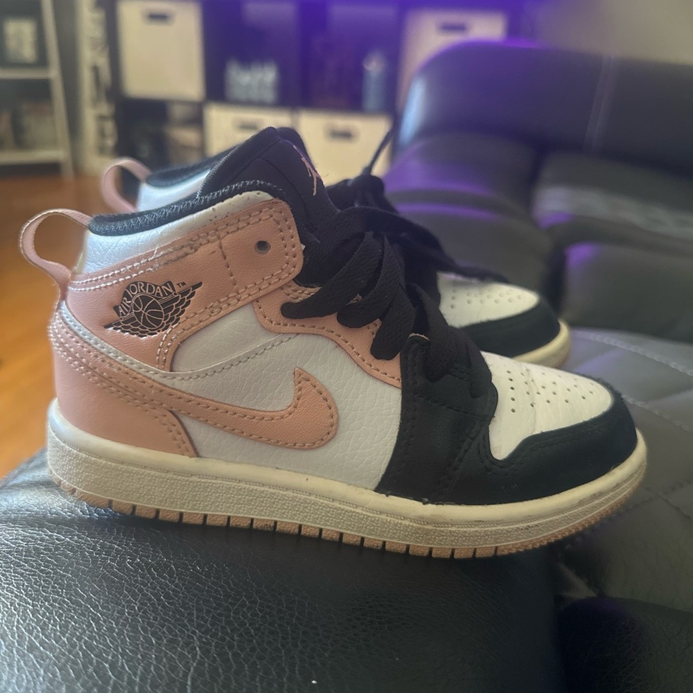 Nike Kids' Black, Pink, and White Sneakers